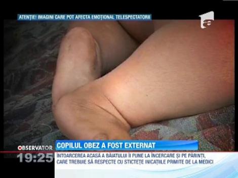 Alexandru, copilul obez se intoarce acasa