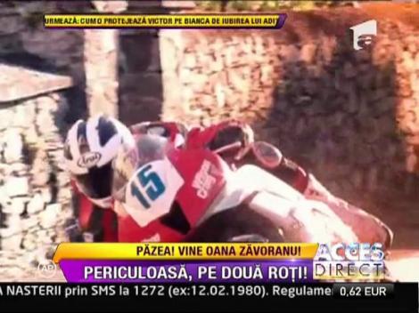 Oana Zavoranu, calare pe motor! Cat de sexy e vedeta imbracata in piele neagra