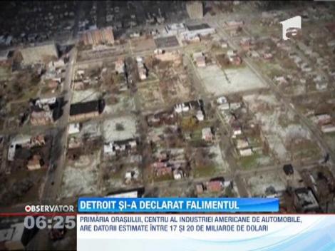 Centrul industriei americane de automobile, Detroit, si-a declarat falimentul