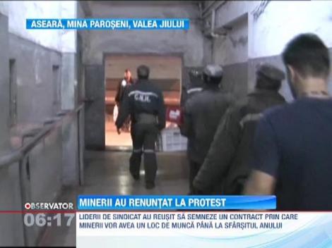 Minerii din Valea Jiului au renuntat la greva