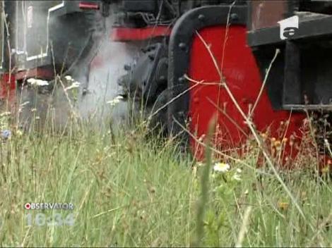Celebra locomotiva "Mocanita", repusa pe sine