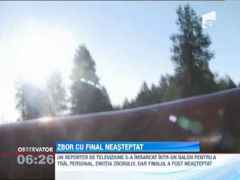 Zbor cu final neasteptat intr-un balon cu aer cald pentru un reporter de televiziune