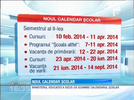 Se revine la fosta structura a semestrelor scolare