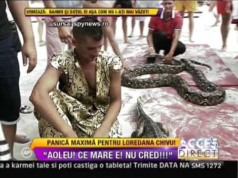 Pacatoasa Loredana Chivu, speriata de reptile