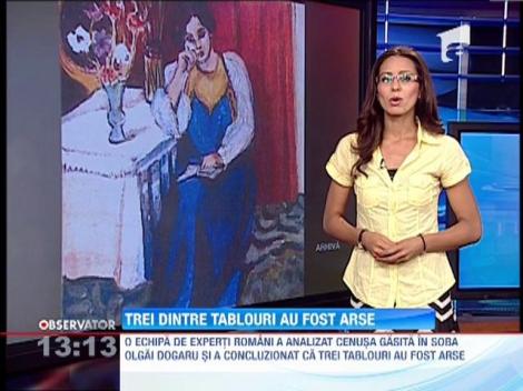 Expertii spun ca trei dintre tablouri au fost arse