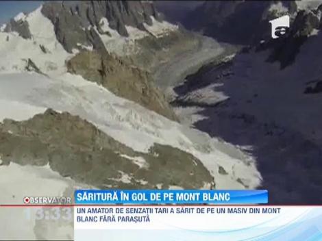 Saritura in gol de pe Mont Blanc