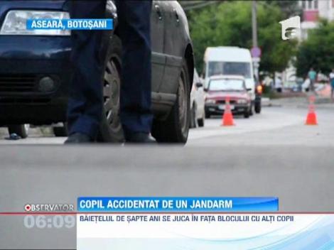 Un copil de numai sapte ani a fost spulberat de o masina condusa de un jandarm