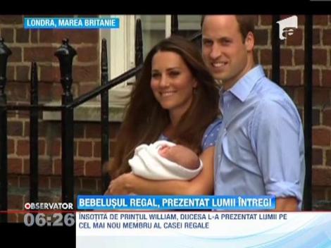 Printul William si sotia sa Kate l-au aratat pe fiul lor lumii intregi