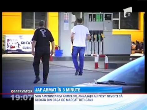 UPDATE / Doi barbati mascati au jefuit o benzinarie din Gilau, judetul Cluj