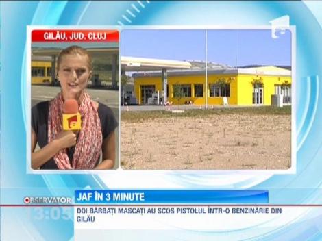 Doi barbati mascati au jefuit o benzinarie din Gilau, judetul Cluj