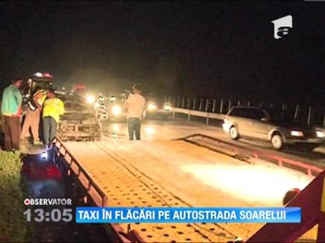 Taxi in flacari pe autostrada Soarelui