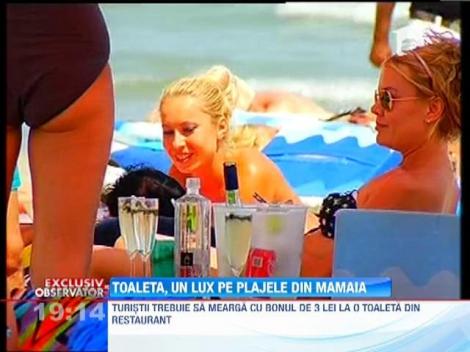 Toaleta, un lux pe plajele din Mamaia