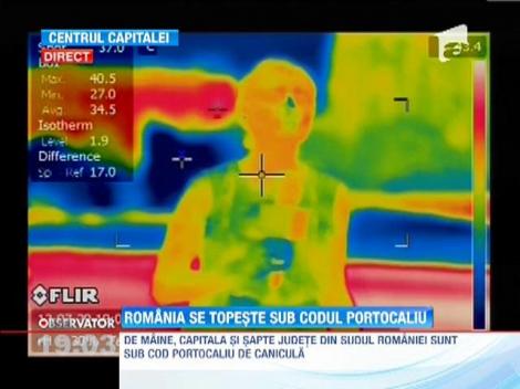 Capitala si 7 judete din sudul Romaniei, sub cod portocaliu de canicula