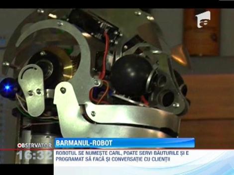 Intr-un bar din Germania clientii sunt serviti de un... robot!