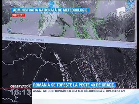 Cea mai calduroasa zi din an. In vestul si sud - vestul tarii, temperaturile depasesc 40°C, la umbra!