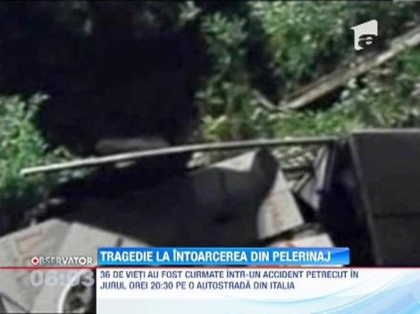 Italia: Un autocar a plonjat intr-o rapa adanca de 30 de metri. Cel putin 36 de oameni au murit