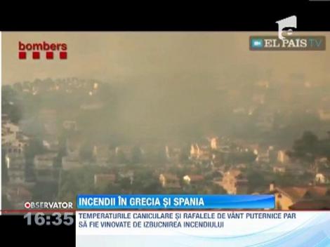 Incendii in Grecia si Spania