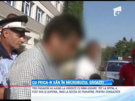 Soferul unui microbuz din Buzau a intrat cu masina intr-un gard