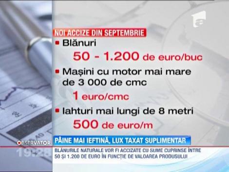 Painea mai ieftina, luxul taxat suplimentar
