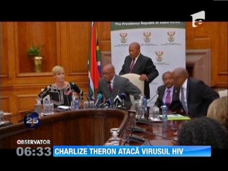 Charlize Theron, intalnire cu presedintele Africii de Sud pentru combaterea virusului HIV