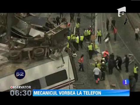 Tragedia din SPANIA: Mecanicul care a provocat accidentul feroviar soldat cu 79 de morti vorbea la telefon in momentul impactului