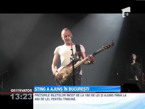Sting a ajuns la Bucuresti
