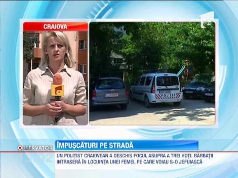 Focuri de arma pe o strada din Craiova