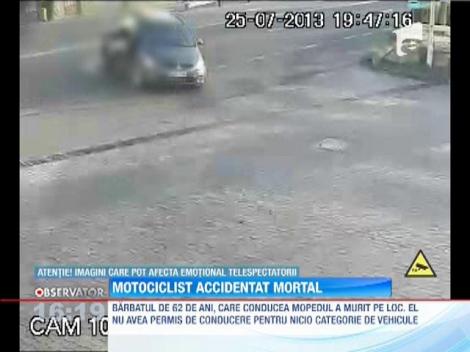 IMAGINI SOCANTE! Motociclist accidentat mortal