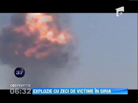 SIRIA: Explozie puternica la un depozit de armament. Cel putin 40 de morti si peste 120 de raniti