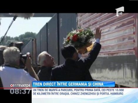 Primul tren direct de marfa intre Germania si China a ajuns la destinatie