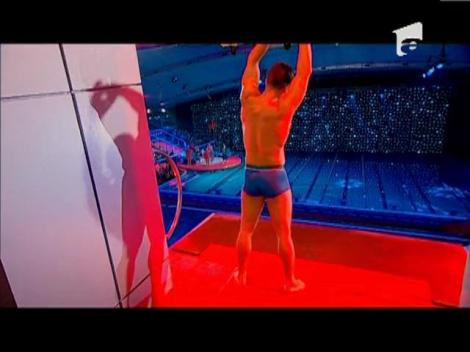 Marian Dragulescu a impresionat publicul cu o saritura dificila