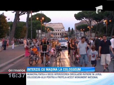 Traficul rutier a fost interzis in jurul celebrului monument Colosseum