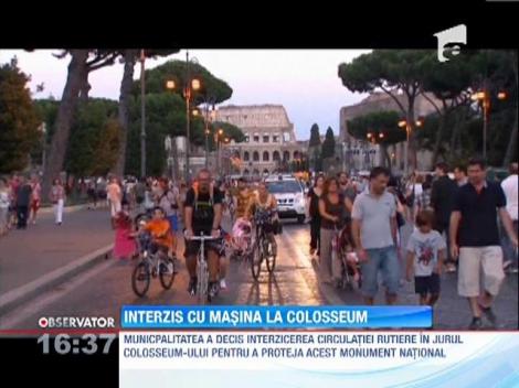 Traficul rutier a fost interzis in jurul celebrului monument Colosseum