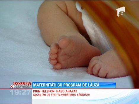 Maternitati cu program de lauza, in Capitala