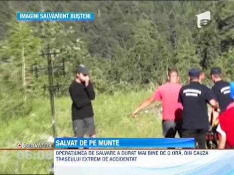 O drumetie pe un versant acoperit cu zapada s-a terminat la spital pentru un alpinist echipat necorespunzator