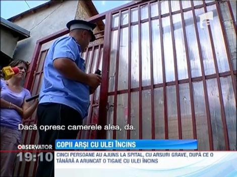 UPDATE! Cinci persoane, intre care doi copii, arsi cu ulei incins