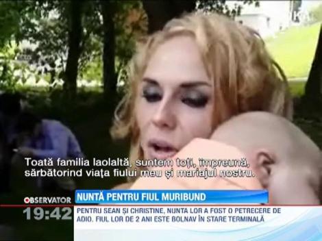 Un copil care mai are foarte putin de trait a fost cavaler de onoare la nunta parintilor sai