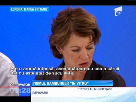 Primul hamburger creat integral in laborator a fost degustat la Londra!