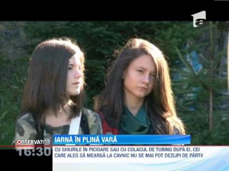 Iarna in plina vara, la Cavnic