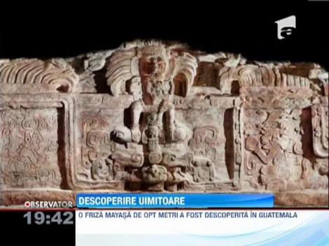 O sculptura mayasa veche de 1.400 de ani, descoperita  intr-un sit arheologic din Guatemala