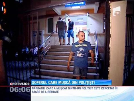 Soferul care a muscat un politist a fost eliberat