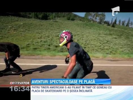 Au atins o viteza de zeci de kilometri la ora skateboard-urile