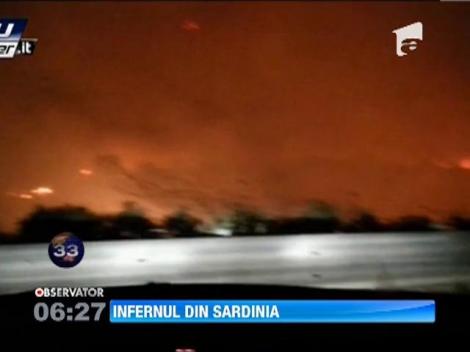 Incendiu pe insula italiana Sardinia