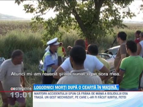 UPDATE/ O soferita a intrat cu masina intr-un copac pentru ca in loc sa fie atenta la drum se pensa!