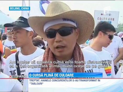 Un cros de cinci kilometri s-a transformat in curcubeu uman