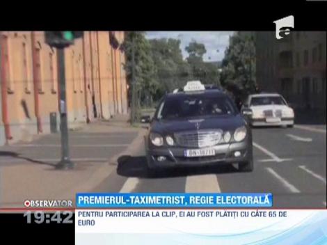 Premier deghizat in taximetrist, regie electorala