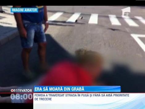 O femeie a fost lovita pe o trecere de pietoni din Baia Mare