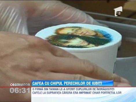 Cafea cu chipul perechilor de iubiti