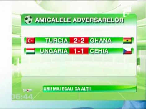 Toate adversarele Romaniei din grupa au remizat in meciuri amicale