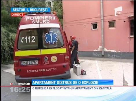 Apartament distrus de o explozie, in sectorul 1 al Capitalei